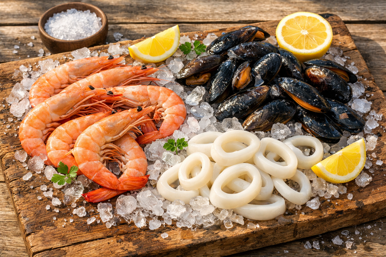 Karides, midye, kalamar gibi kabuklular